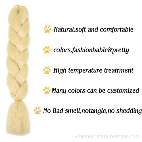 Wholesale Synthetic Braiding Hair Extensions 24 Inch Jumbo Braiding Hair Extension Ombre Synthetic Hair for Braiding Colorful